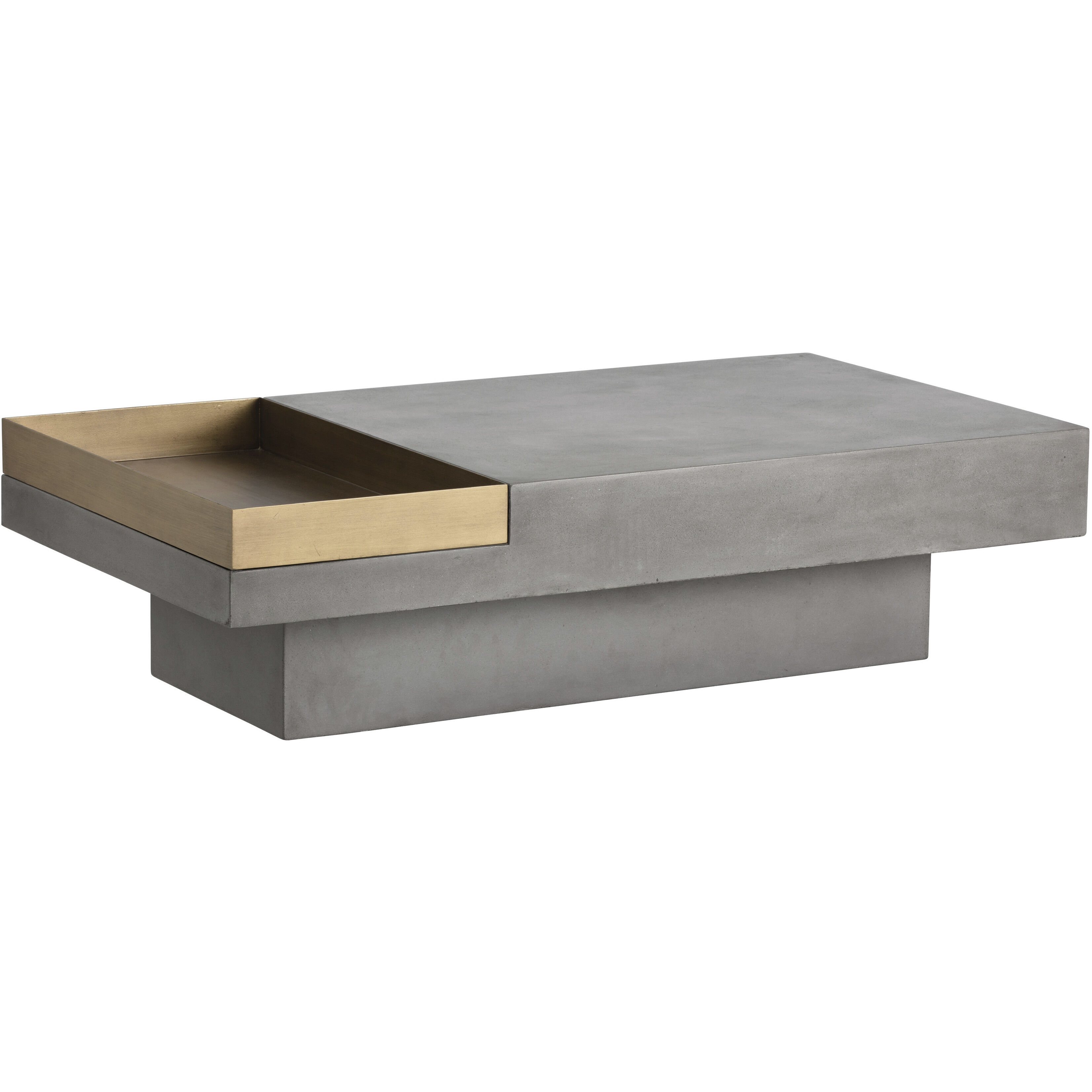 Quill 51 X 27.5 inch Grey / Antique Brass Coffee Table